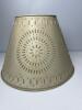 Punched Tin Metal Lamp Shade with Sunburst Design