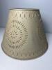 Punched Tin Metal Lamp Shade with Sunburst Design - 3