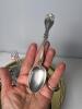 Sterling Silver Spoon 24.4g, Souvenir Maine Pinecone Tray and Novelty Cocktail Picks - 6