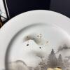 Kutani China Hand-Painted Porcelain Dinnerware Set with Landscape Design - 6