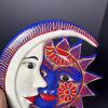 Hand-Painted Ceramic Sun and Moon Wall Plaque - 2