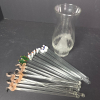 Handcrafted Glass Drink Stirrers With Holiday & Animal Tops - 2