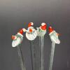 Handcrafted Glass Drink Stirrers With Holiday & Animal Tops - 6