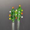 Handcrafted Glass Drink Stirrers With Holiday & Animal Tops - 7