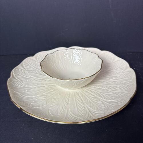 Lenox Maple Leaf Collection Serving Chip & Dip Platter