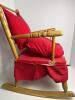 Child&rsquo;s Wooden Rocking Chair, With Red Cushions &Classic Spindle Design - 4