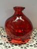 Mid-20th Century Deep Ruby Red Hand Blown Glass Vase