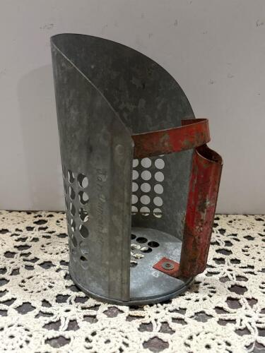 Vintage Galvanized Steel Sifting Scoop