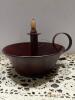 Primitive Metal Chamberstick Candle Holder