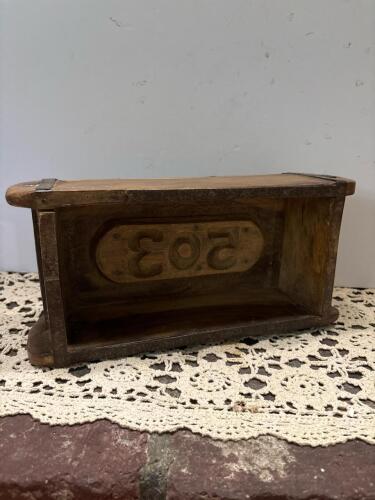 Antique Wooden Brick Mold Marked 503
