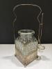 Antique Pressed Glass Pickle Castor with Ornate Silverplate Frame & Original Fork - 2