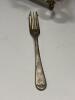 Antique Pressed Glass Pickle Castor with Ornate Silverplate Frame & Original Fork - 4