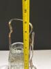 Antique Pressed Glass Pickle Castor with Ornate Silverplate Frame & Original Fork - 6