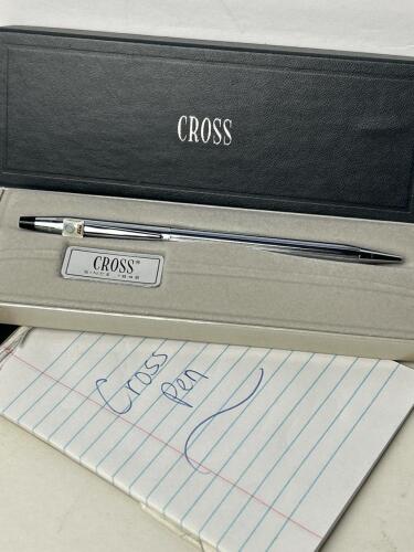 Cross 3502 Chrome Ballpoint Pen with AT&T Logo, Original Box & Working