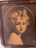 Large Sepia Child Portrait Print in Ornate Beveled Wood Frame - 6