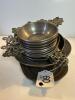 Pewter Handled Bowls & Oval Platters Collection - 5