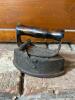 Antiqu Iron Sad Iron with Wooden Handle