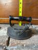 Antiqu Iron Sad Iron with Wooden Handle - 2