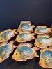 School of Painted Ceramic Fish-Shaped Serving Dishes