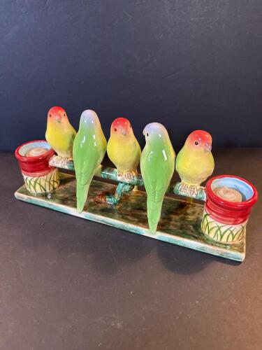 Colorful Ceramic Bird Candle Holder