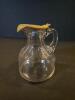 Glass Cruet with Hinged Brass Lid