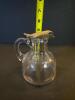 Glass Cruet with Hinged Brass Lid - 2