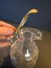 Glass Cruet with Hinged Brass Lid - 3