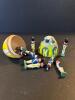 Painted Wooden Nesting Egg with Miniature Toy Soldiers