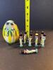 Painted Wooden Nesting Egg with Miniature Toy Soldiers - 2