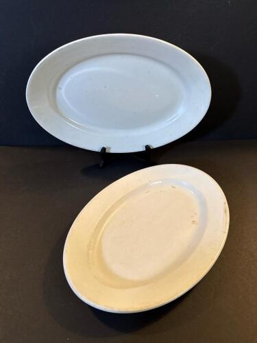 Set of 2 John Edwards Ironstone China Oval Platters