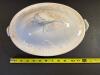 Ceramic/Porcelain Lidded Tureen with Sculptural Handles and Crackle Glaze - 2