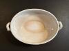 Ceramic/Porcelain Lidded Tureen with Sculptural Handles and Crackle Glaze - 4