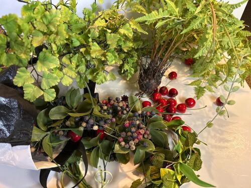 Mixed Artificial Greenery & Fruit Decor Collection