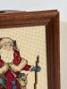 Small Framed Stitched Santa Cross Stitch Art, Set of 2 - 3