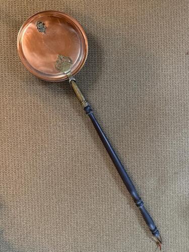 Copper Bed Warmer with Hinged Lid