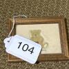 4.5" x 3.5" Framed Miniature Stitched Teddy Bear Art - 7