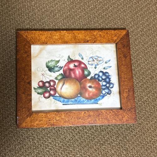 12.5" x 10.5" Framed Still Life Fruit Print