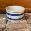 Stoneware Crock with Blue Stripes