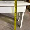 Rustic White Wooden Bench/Stool with Heart Cutout - 10