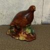 Majolica-Style Glazed Ceramic Quail Bird Figurine