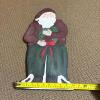 Hand-Painted Wooden Santa Claus Folk Art Figure - 5