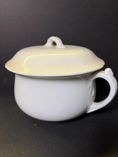 Mellor Taylor & Co. England Stone China Chamber Pot with Lid