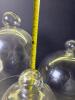 Set of 3 Extra Large Glass Bell Jar Dome with Knob Handle - 12