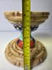 Hand Painted House of Hatten Pedestal Compote Bowl by Peggy Fairfax Herrick, Basket Weave - 5