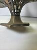Ornate Victorian Silver Plate Basket, Pierced Design, Handle, Hexagonal Base, - 3