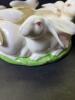 Vandor 1983 Ceramic Rabbit Centerpiece Bowl, Sculpted Rabbit Design - 3