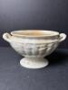 Antique English Ironstone Footed Tureen Bowl, Relief Handles
