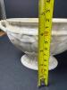 Antique English Ironstone Footed Tureen Bowl, Relief Handles - 10