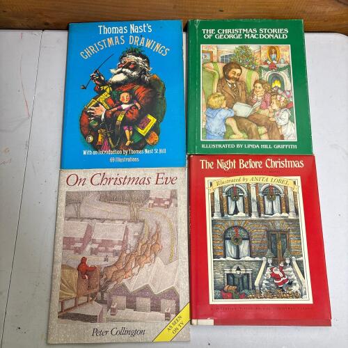 Lot of 4 Vintage Illustrated Christmas Books