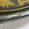Hand-Painted Oval Toleware Tray with Floral Gold Motif - 8